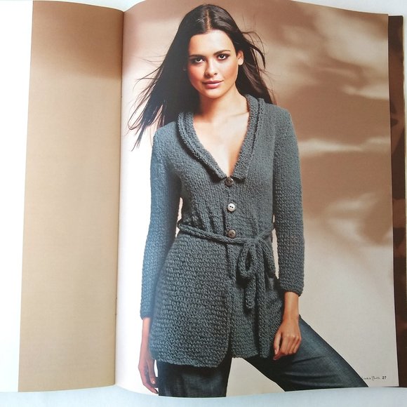 Linea Pura #2 Sweaters Knitting Pattern Book Lana Grossa 15 Designs Fall-Spring - Picture 8 of 12